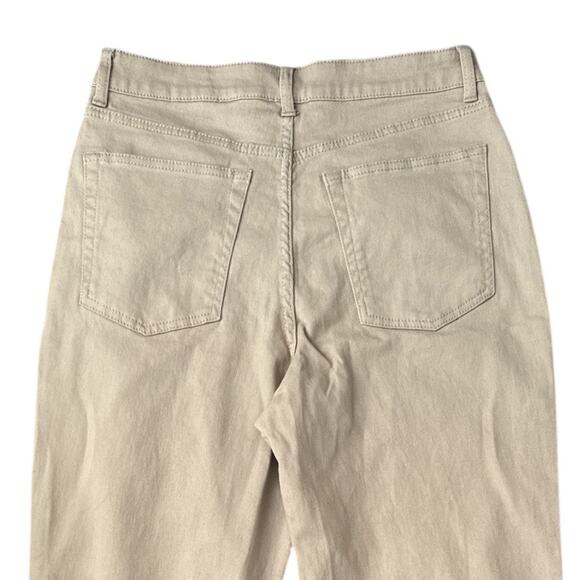 New H&M Khaki Denim High Waist Straight Leg Jeans - Picture 5 of 7